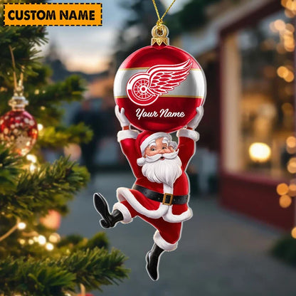[SUPER SALE] NEW CUSTOMIZED NHL22 DRW DETROIT RED WINGS CHRISTMAS ACRYLIC ORNAMENT