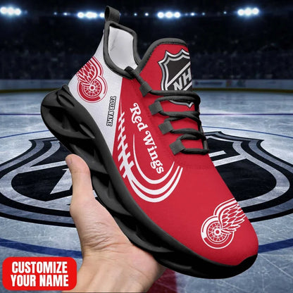 [SUPER SALE] NEW CUSTOMIZED NHL22 DRW DR WINGS PREMIUM CLUNKY SNEAKERS