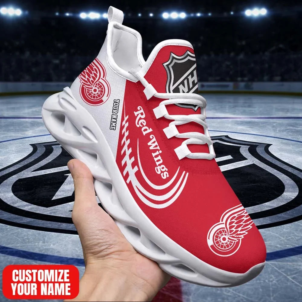 [SUPER SALE] NEW CUSTOMIZED NHL22 DRW DR WINGS PREMIUM CLUNKY SNEAKERS