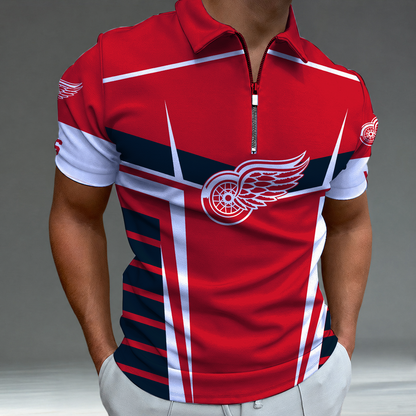 [SUPER SALE] NEW CUSTOMIZED NHL22 DRW DETROIT KHAKI WINGS POLO SHIRT