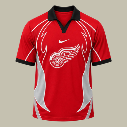 [SUPER SALE] NEW CUSTOMIZED NHL22 DRW DETROIT RED WINGS POLO SHIRT