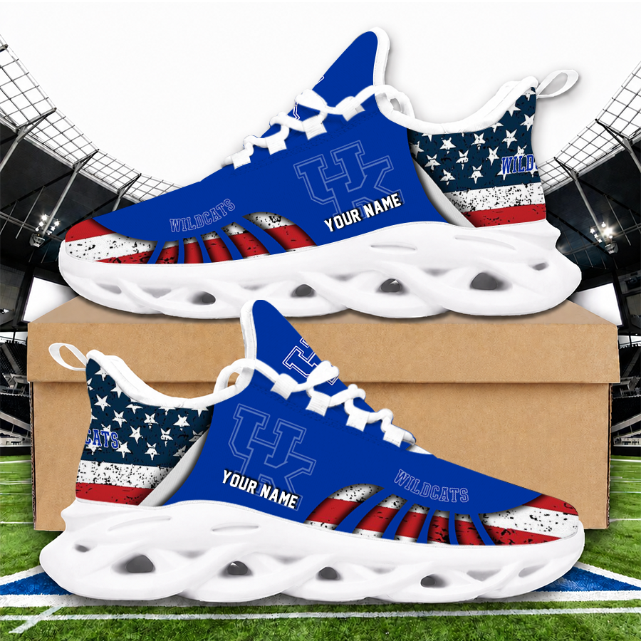 [FAN FAVORITE] NEW CUSTOMIZED NCAA MAM22 KEW KENTUCKY WILDCATS STRAPPY UNISEX CLUNKY SNEAKERS
