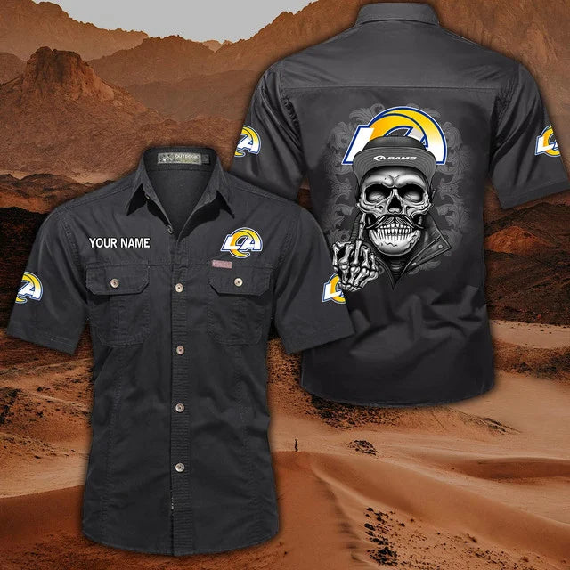 [SPECIAL OFFER] NEW CUSTOMIZED NFL22 LAR LOS ANGELES RAMS MUTICOLOR MEN'S CARGO SHIRT
