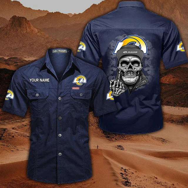 [SPECIAL OFFER] NEW CUSTOMIZED NFL22 LAR LOS ANGELES RAMS MUTICOLOR MEN'S CARGO SHIRT