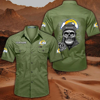 [SPECIAL OFFER] NEW CUSTOMIZED NFL22 LAR LOS ANGELES RAMS MUTICOLOR MEN'S CARGO SHIRT