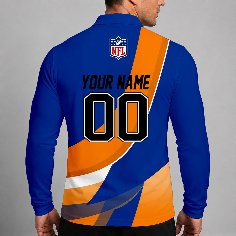 [SPECIAL OFFER] NEW CUSTOMIZED NFL22 LAR LOS ANGELES RAMS LONG SLEEVE POLO SHIRT