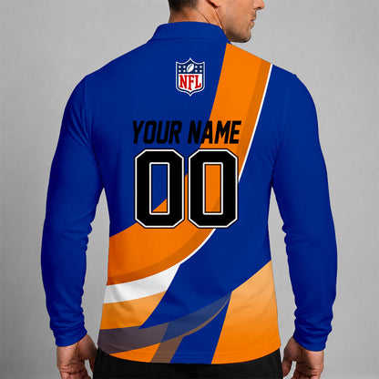 [SPECIAL OFFER] NEW CUSTOMIZED NFL22 LAR LOS ANGELES RAMS LONG SLEEVE POLO SHIRT
