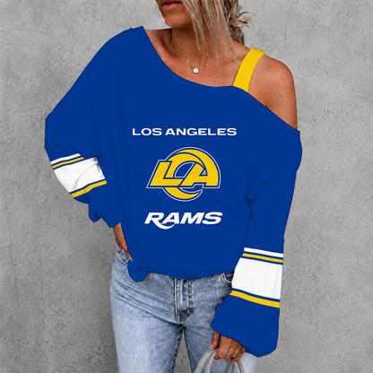 [SPECIAL OFFER] NEW CUSTOMIZED NFL22 LAR LOS ANGELES RAMS DROP SHOULDER SWEATSHIRT