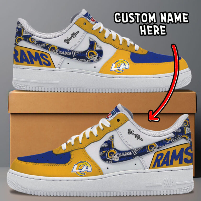 LIMITED EDITION - NEW CUSTOMIZED NFL22 LAR LOS ANGELES RAMS AF1 SNEAKERS
