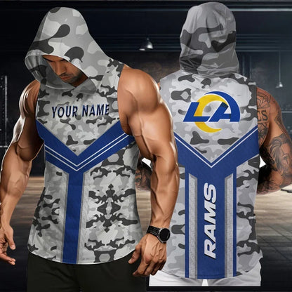 [SPECIAL OFFER] NEW CUSTOMIZED NFL22 LAR LOS ANGELES RAMS HOODED TANK TOP