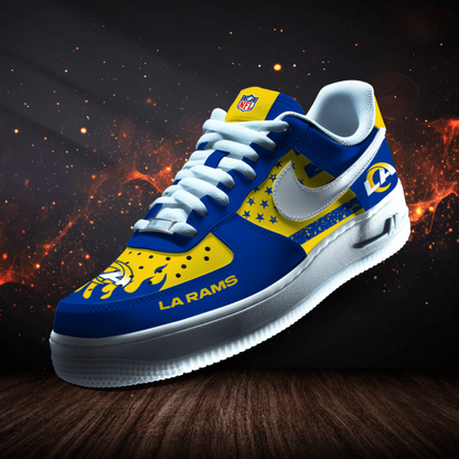 LIMITED EDITION - NEW CUSTOMIZED NFL22 LAR LOS ANGELES RAMS AF1 SNEAKERS