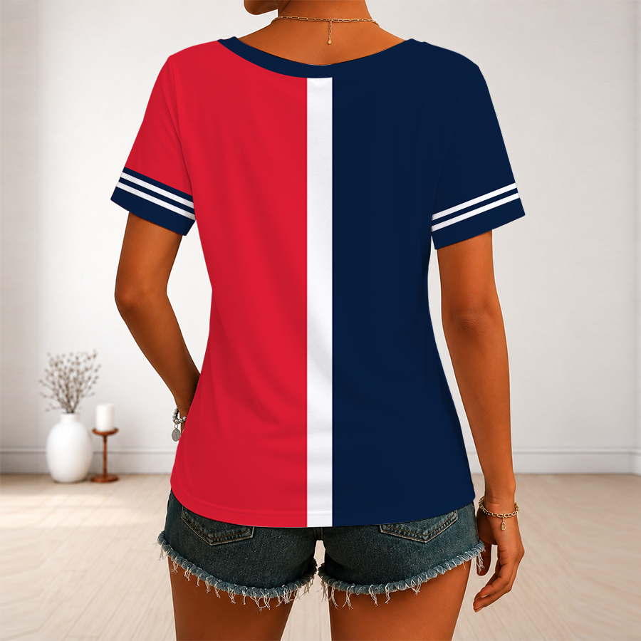 [FLASH SALE] NEW CUSTOMIZED MLB22 MTS MINNESOTA TWINS V-NECK FEMALE SHIRT