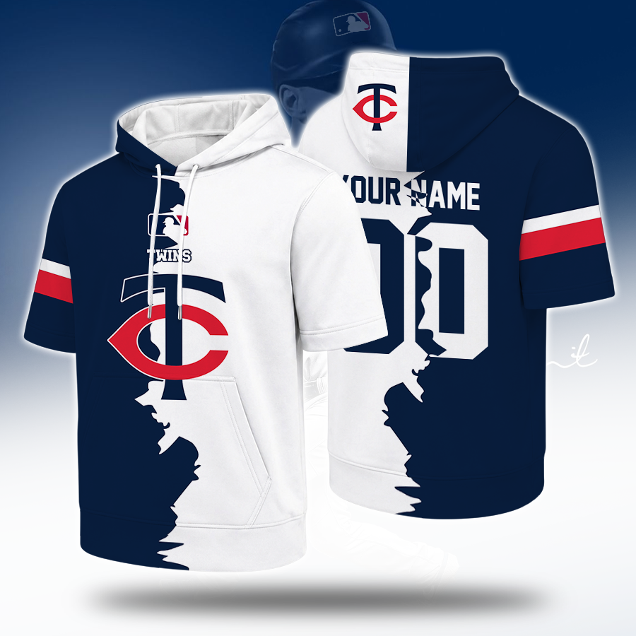 [FLASH SALE] NEW CUSTOMIZED MLB22 MTS MINNESOTA TWINS SHORT SLEEVE HOODIE