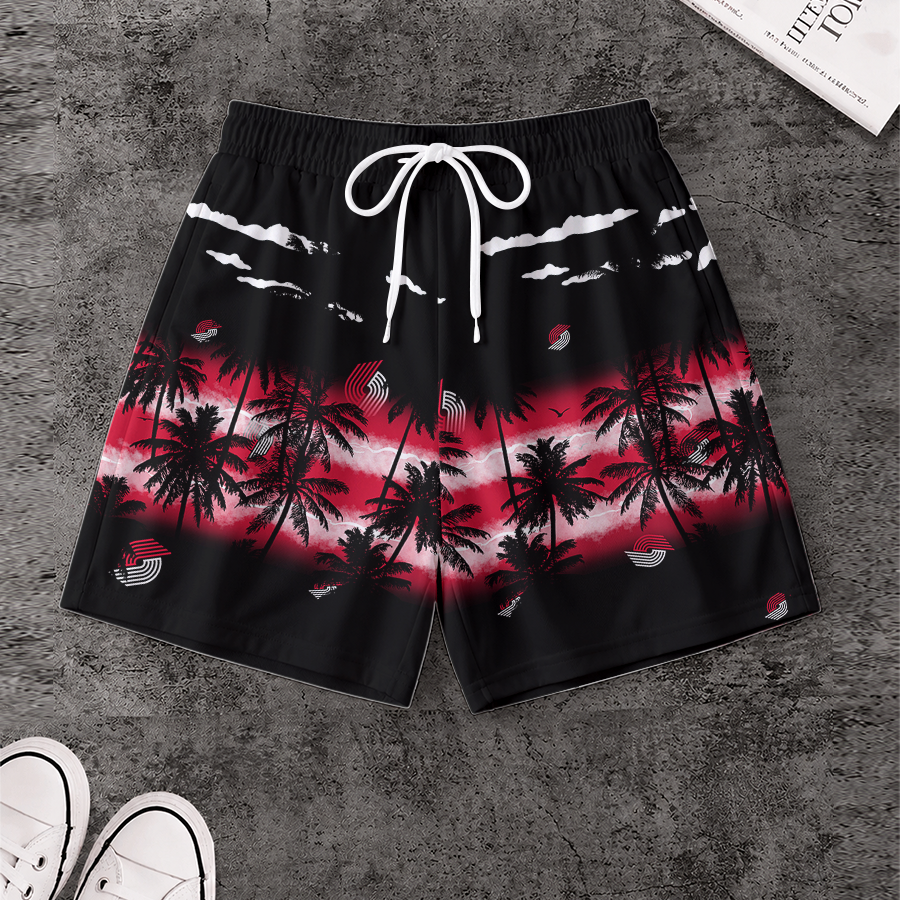 [HOT DEAL] NEW CUSTOMIZED NBA22 PTB PORTLAND TRAIL BLAZERS SHORT PANTS