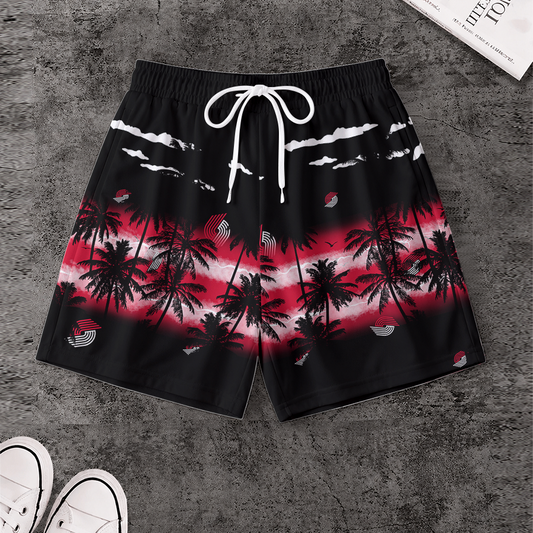 [HOT DEAL] NEW CUSTOMIZED NBA22 PTB PORTLAND TRAIL BLAZERS SHORT PANTS