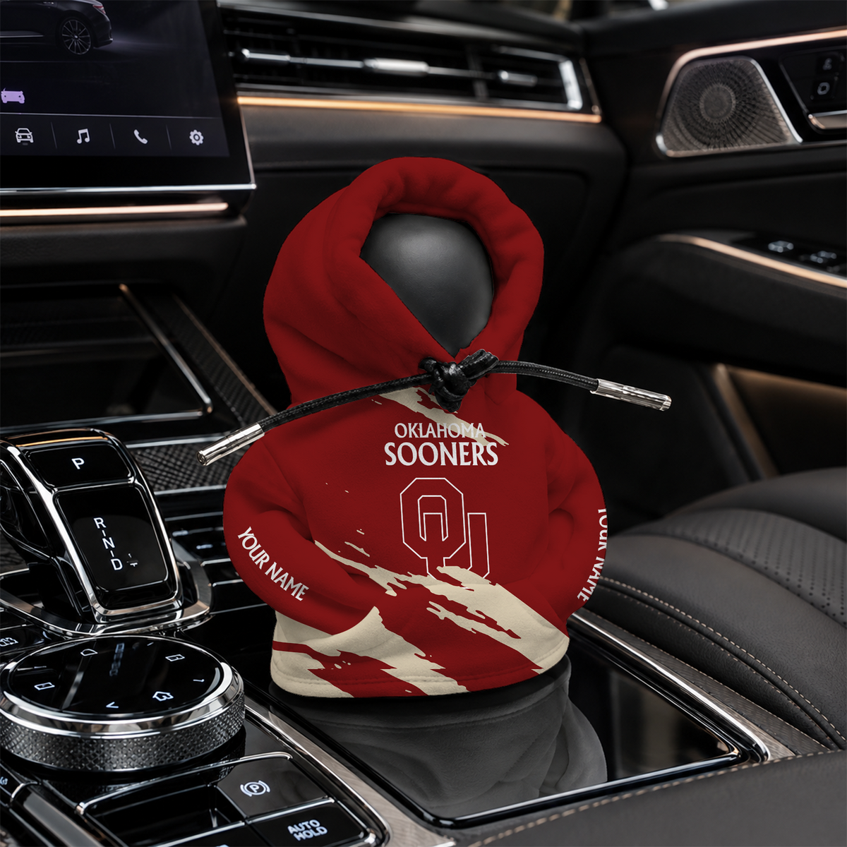[FAN FAVORITE] NEW CUSTOMIZED NCAA CWS22 OUS OKLAHOMA SOONERS AUTOMOTIVE HOODIE SHIFT KNOB COVER