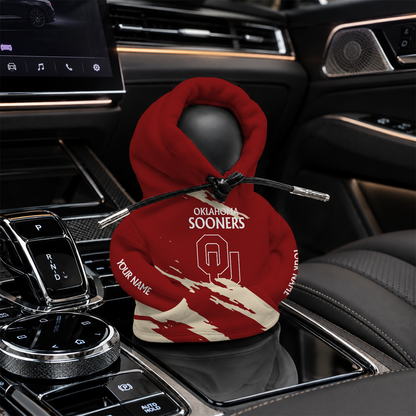 [FAN FAVORITE] NEW CUSTOMIZED NCAA CWS22 OUS OKLAHOMA SOONERS AUTOMOTIVE HOODIE SHIFT KNOB COVER