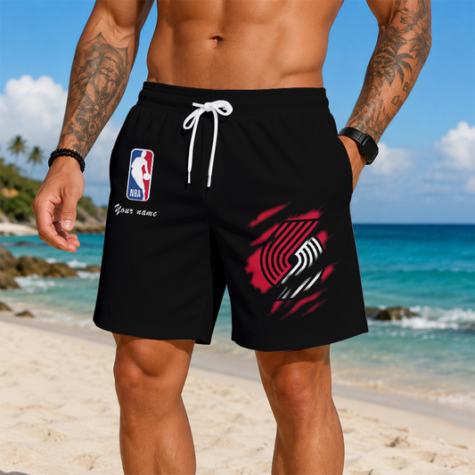 [HOT DEAL] NEW CUSTOMIZED NBA22 PTB PORTLAND TRAIL BLAZERS SHORT PANTS