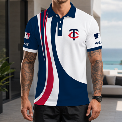 [FLASH SALE] NEW CUSTOMIZED MLB22 MTS MINNESOTA TWINS POLO SHIRT