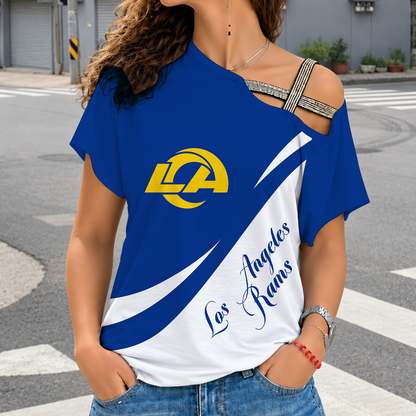 [SPECIAL OFFER] NEW CUSTOMIZED NFL22 LAR LOS ANGELES RAMS SHOULDER SHIRT