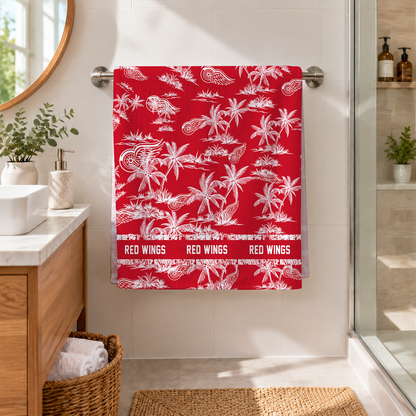 [SUPER SALE] NEW CUSTOMIZED NHL22 DRW DETROIT RED WINGS BEACH TOWEL