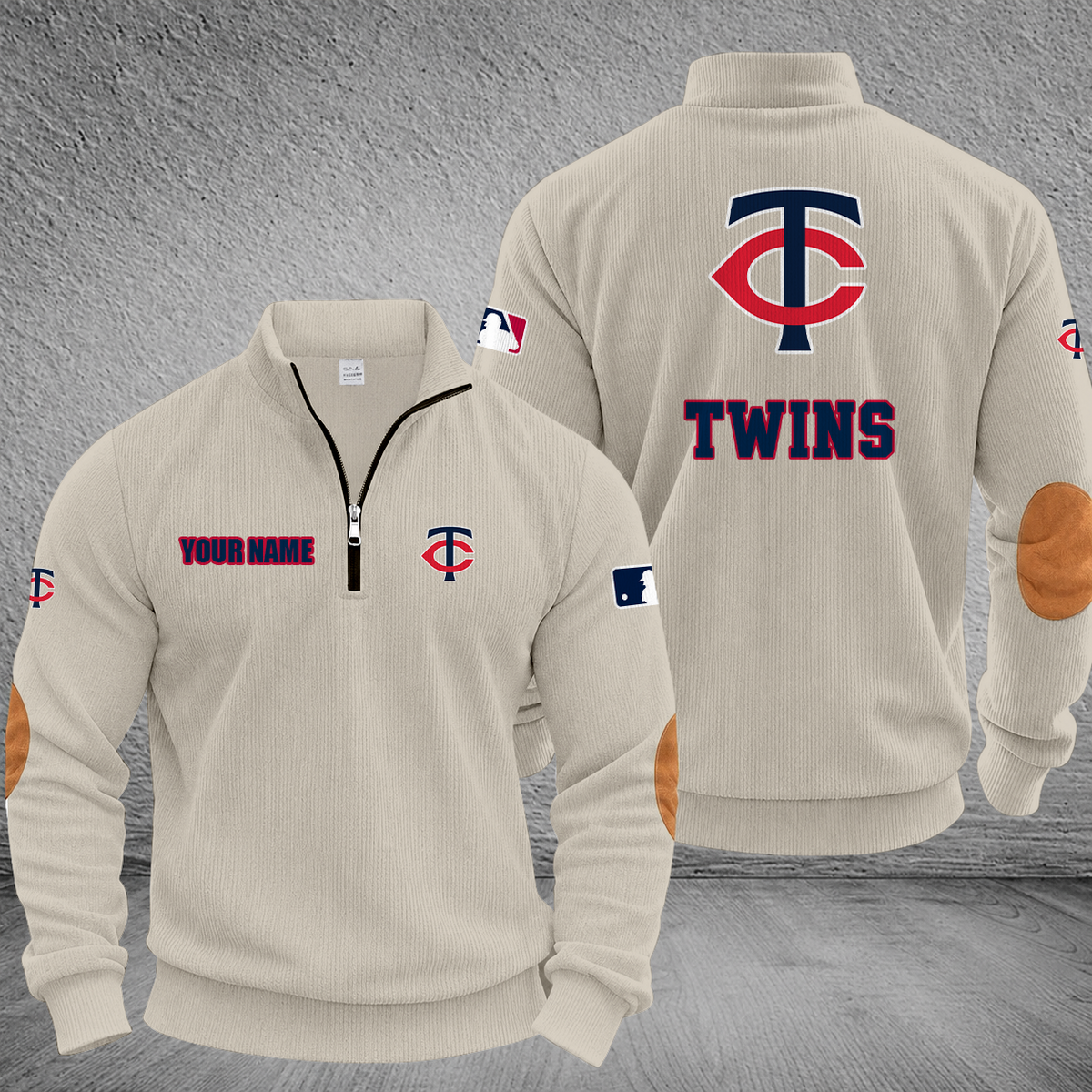 [FLASH SALE] NEW CUSTOMIZED MLB22 MTS MINNESOTA TWINS MULTICOLOR STRIPED QUATER ZIP SWEATSHIRT