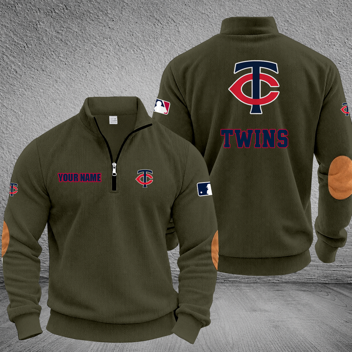 [FLASH SALE] NEW CUSTOMIZED MLB22 MTS MINNESOTA TWINS MULTICOLOR STRIPED QUATER ZIP SWEATSHIRT