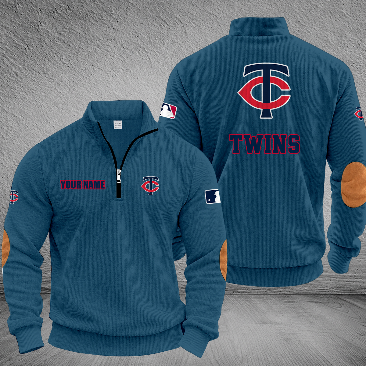 [FLASH SALE] NEW CUSTOMIZED MLB22 MTS MINNESOTA TWINS MULTICOLOR STRIPED QUATER ZIP SWEATSHIRT