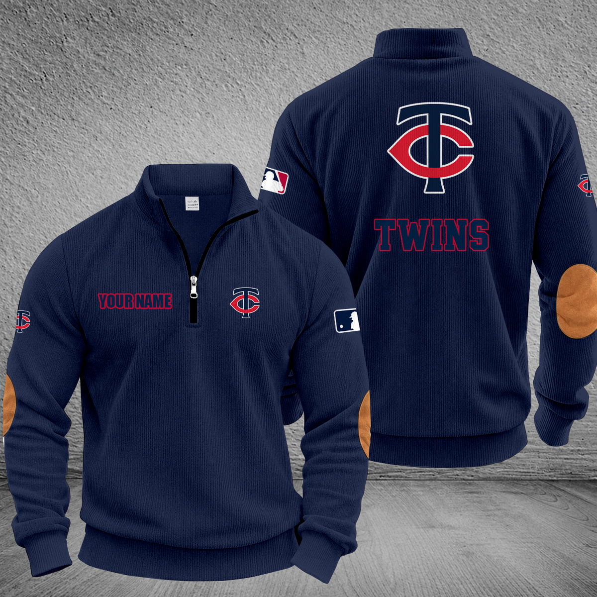 [FLASH SALE] NEW CUSTOMIZED MLB22 MTS MINNESOTA TWINS MULTICOLOR STRIPED QUATER ZIP SWEATSHIRT