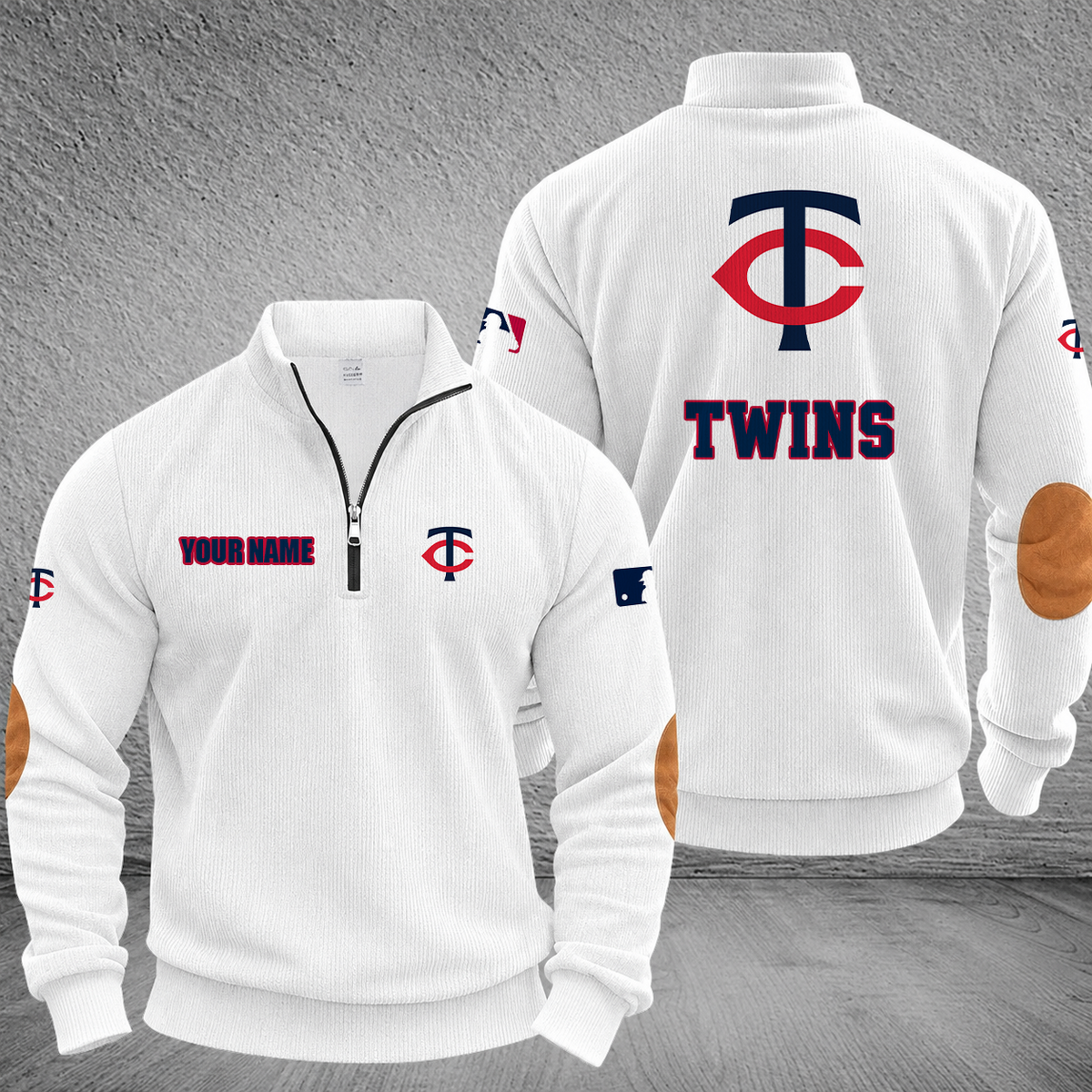 [FLASH SALE] NEW CUSTOMIZED MLB22 MTS MINNESOTA TWINS MULTICOLOR STRIPED QUATER ZIP SWEATSHIRT