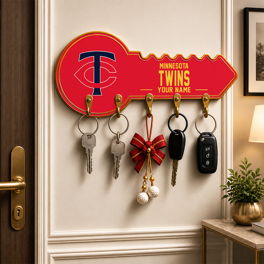 [FLASH SALE] NEW CUSTOMIZED MLB22 MTS MINNESOTA TWINS WALL KEY HOLDER FOR HOME