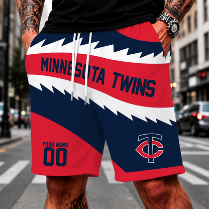 [FLASH SALE] NEW CUSTOMIZED MLB22 MTS MINNESOTA TWINS SHORT PANTS