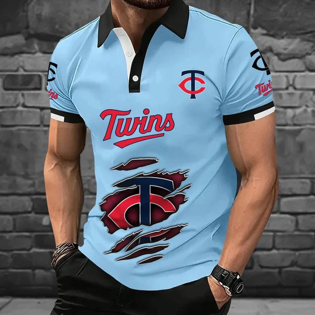 [FLASH SALE] NEW CUSTOMIZED MLB22 MTS MINNESOTA TWINS POLO SHIRT