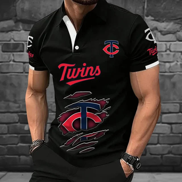 [FLASH SALE] NEW CUSTOMIZED MLB22 MTS MINNESOTA TWINS POLO SHIRT