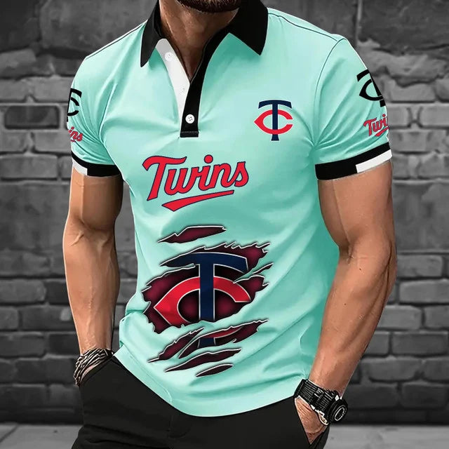[FLASH SALE] NEW CUSTOMIZED MLB22 MTS MINNESOTA TWINS POLO SHIRT