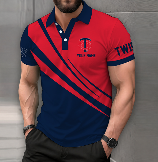 [FLASH SALE] NEW CUSTOMIZED MLB22 MTS MINNESOTA TWINS POLO SHIRT