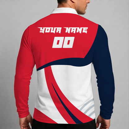 [FLASH SALE] NEW CUSTOMIZED MLB22 MTS MINNESOTA TWINS MEN'S LONG SLEEVE POLO