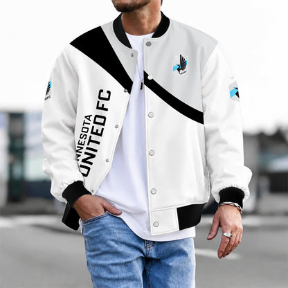 [FAN EXCLUSIVE] NEW CUSTOMIZED MLS22 MUF MINNESOTA UNITED FC BASEBALL JACKET & SATIN VARSITY JACKET