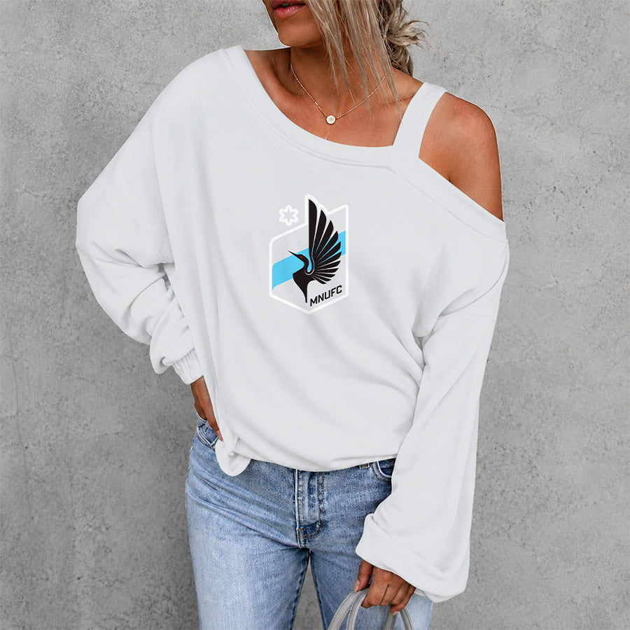 [FAN EXCLUSIVE] NEW CUSTOMIZED MLS22 MUF MINNESOTA UNITED FC DROP SHOULDER SWEATSHIRT
