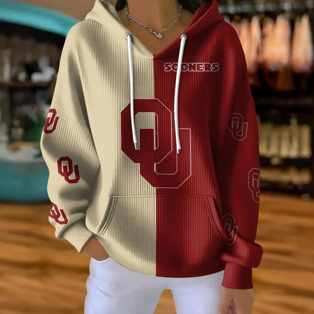 [FAN FAVORITE] NEW CUSTOMIZED NCAA CWS22 OUS OKLAHOMA SOONERS RIBBED HOODIE & SWEATSHIRT