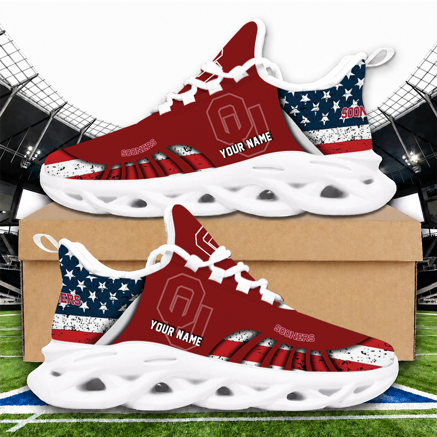 [FAN FAVORITE] NEW CUSTOMIZED NCAA CWS22 OUS OKLAHOMA SOONERS UNISEX CLUNKY SNEAKERS