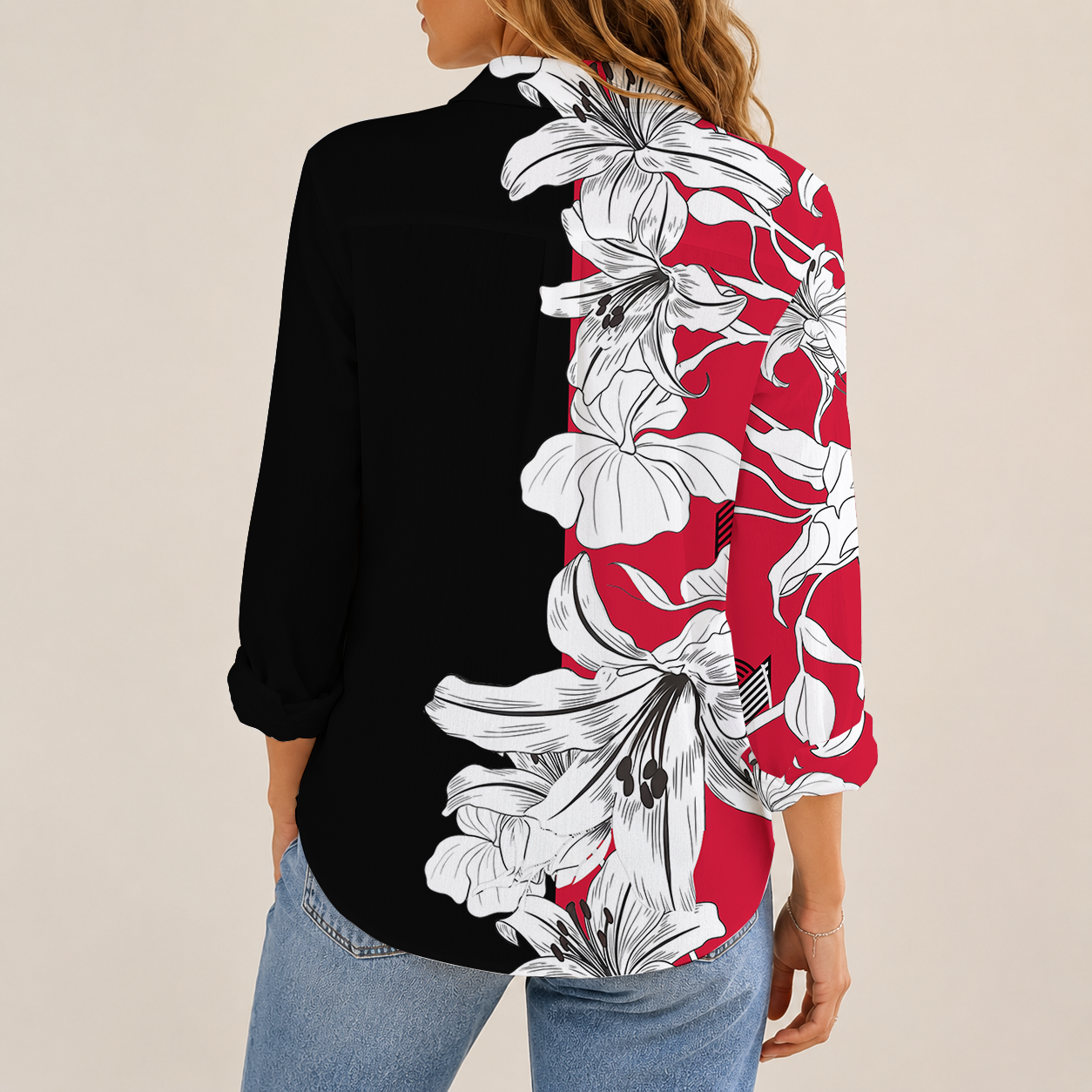 [HOT DEAL] NEW CUSTOMIZED NBA22 PTB PORTLAND TRAIL BLAZERS WOMEN CASUAL SHIRT FOR FAN