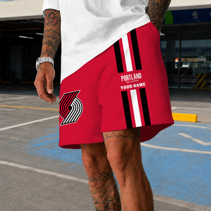 [HOT DEAL] NEW CUSTOMIZED NBA22 PTB PORTLAND TRAIL BLAZERS SHORT PANTS