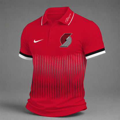 [HOT DEAL] NEW CUSTOMIZED NBA22 PTB PORTLAND TRAIL BLAZERS POLO SHIRT
