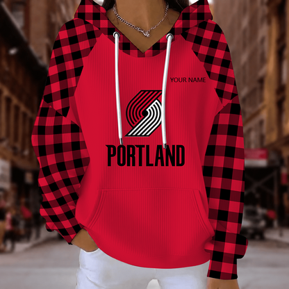 [HOT DEAL] NEW CUSTOMIZED NBA22 PTB PORTLAND TRAIL BLAZERS  RIBBED HOODIE & SWEATSHIRT