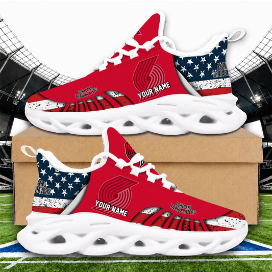 LIMITED EDITION - NEW CUSTOMIZED NBA22 PTB PORTLAND TRAIL BLAZERS THUNDER PREMIUM CLUNKY SNEAKERS