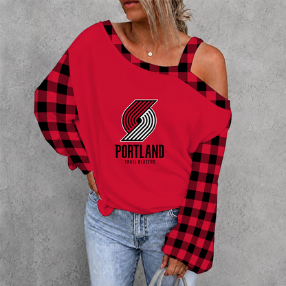 [HOT DEAL] NEW CUSTOMIZED NBA22 PTB PORTLAND TRAIL BLAZERS DROP SHOULDER SWEATSHIRT