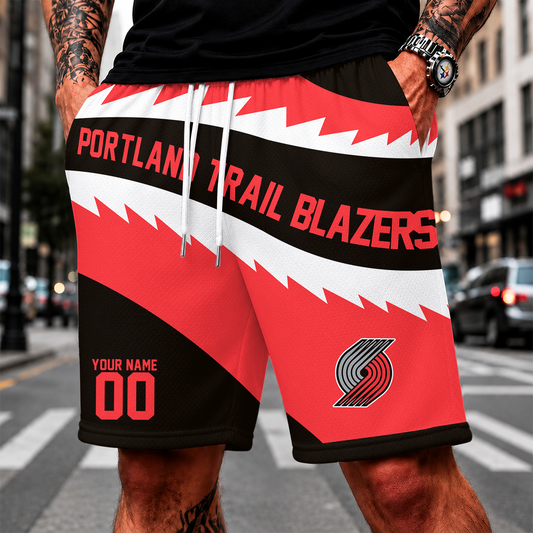 [HOT DEAL] NEW CUSTOMIZED NBA22 PTB PORTLAND TRAIL BLAZERS SHORT PANTS