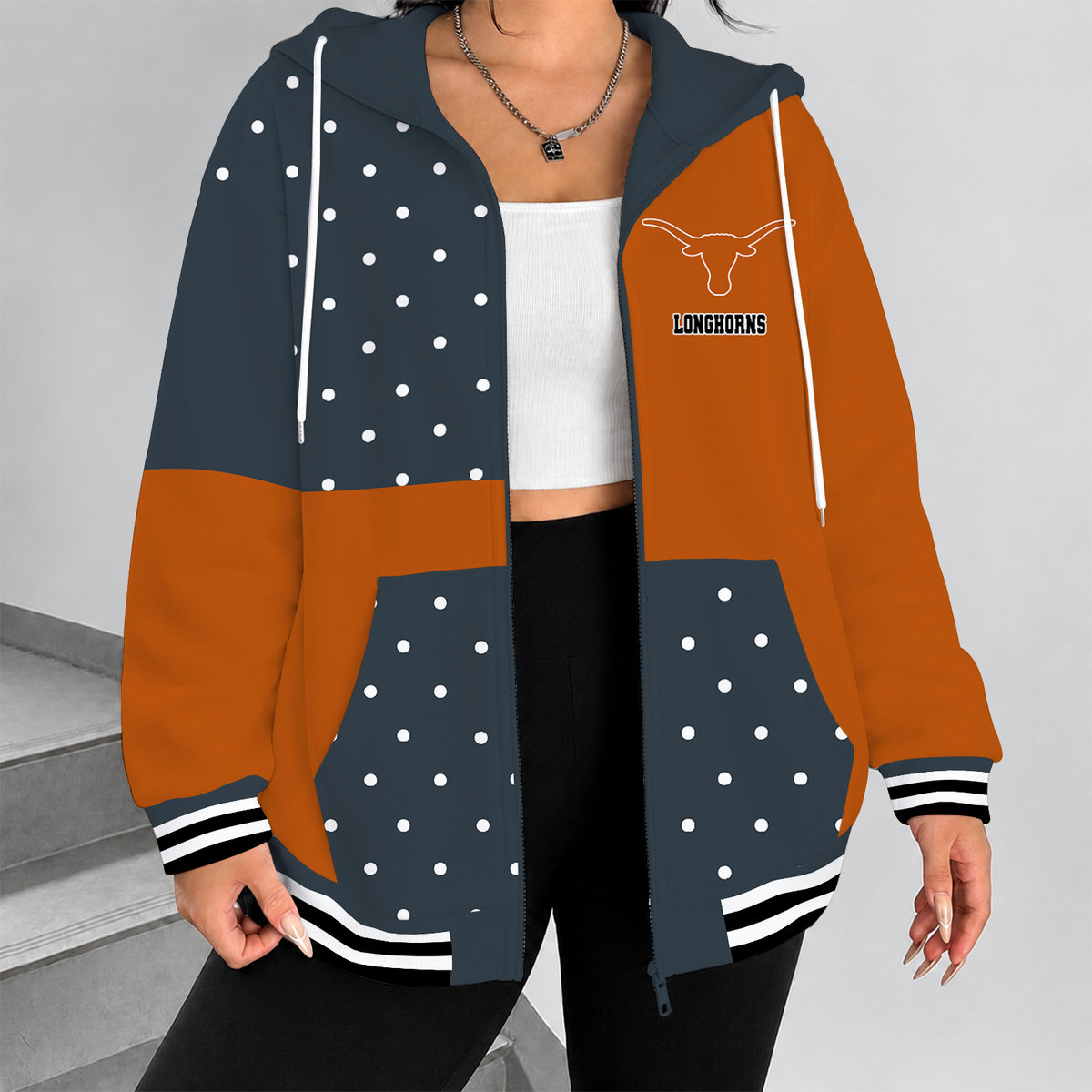 [FAN FAVORITE] NEW CUSTOMIZED NCAA FBS22 TXL TEXAS LONGHORNS ZIP HOODIE