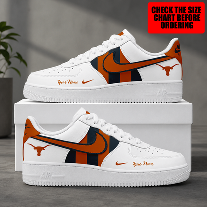[FAN FAVORITE] NEW CUSTOMIZED NCAA FBS22 TXL TEXAS LONGHORNS AF1 SHOES
